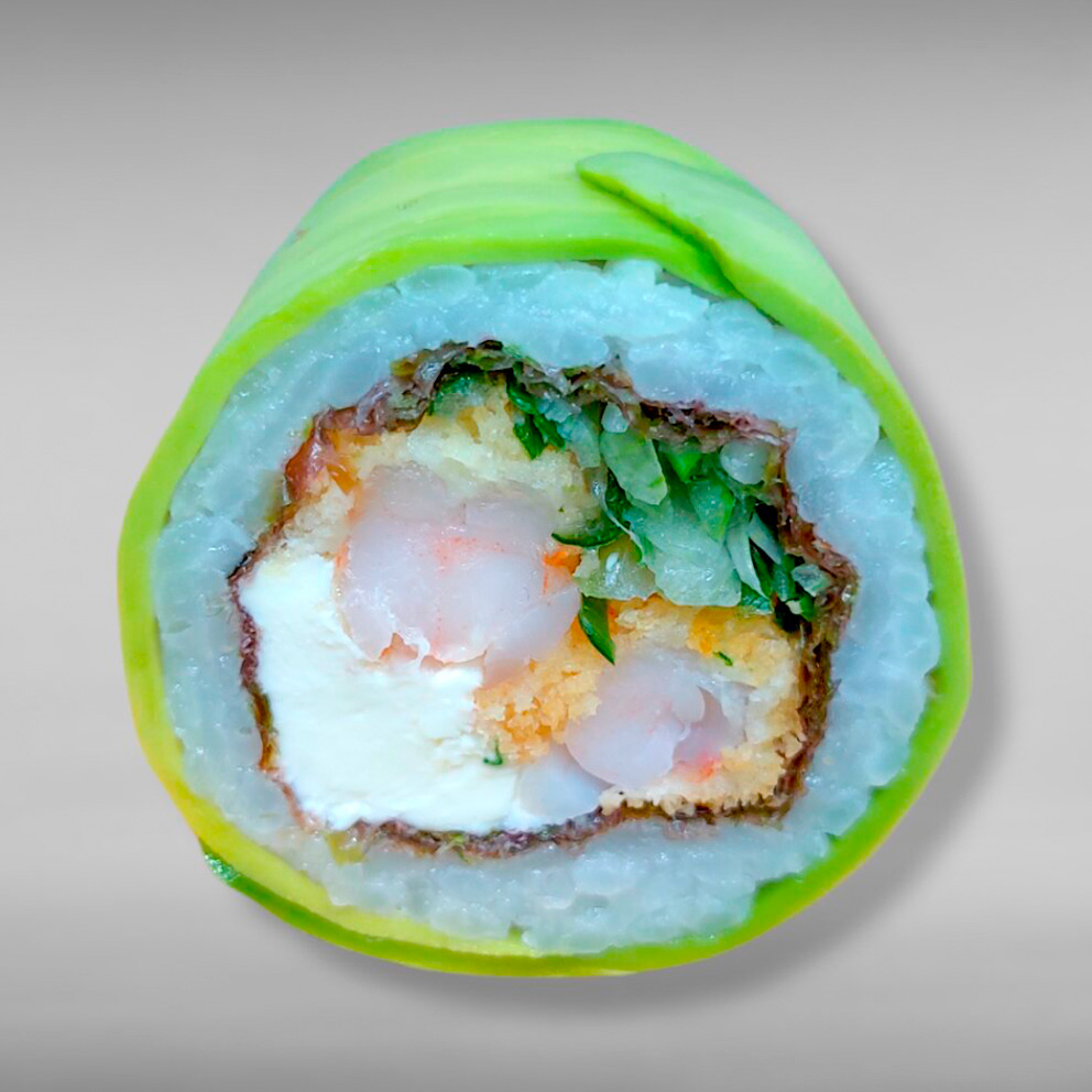 2. Sésamo: Camarón/palta/cebollín